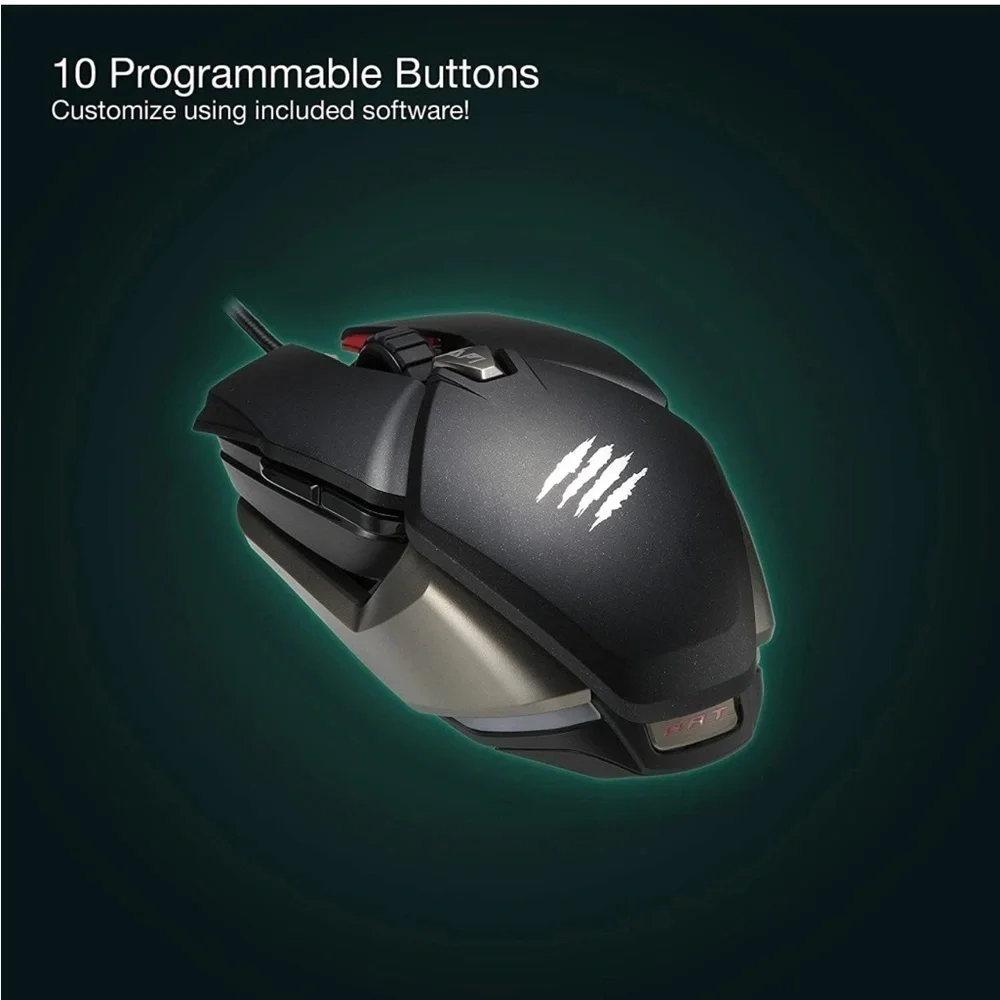 NIB Mad Catz B.A.T. 6+ Wired Gaming Mouse